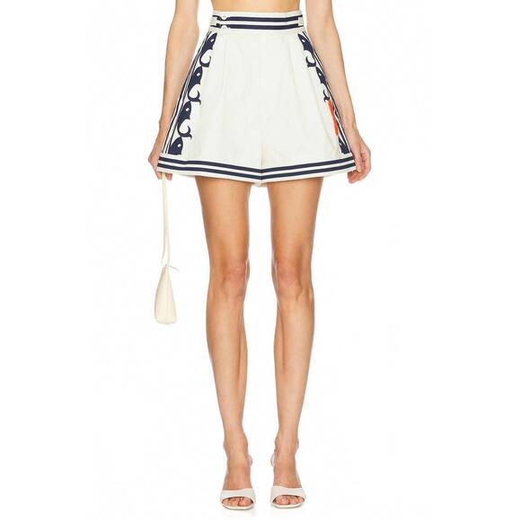 ALEMAIS Pants - NEW ALEMAIS marine high waisted cotton shorts in cream